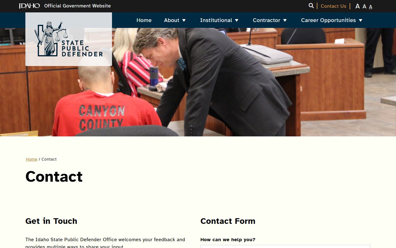 Twin Falls County criminal court records public defender contact source
