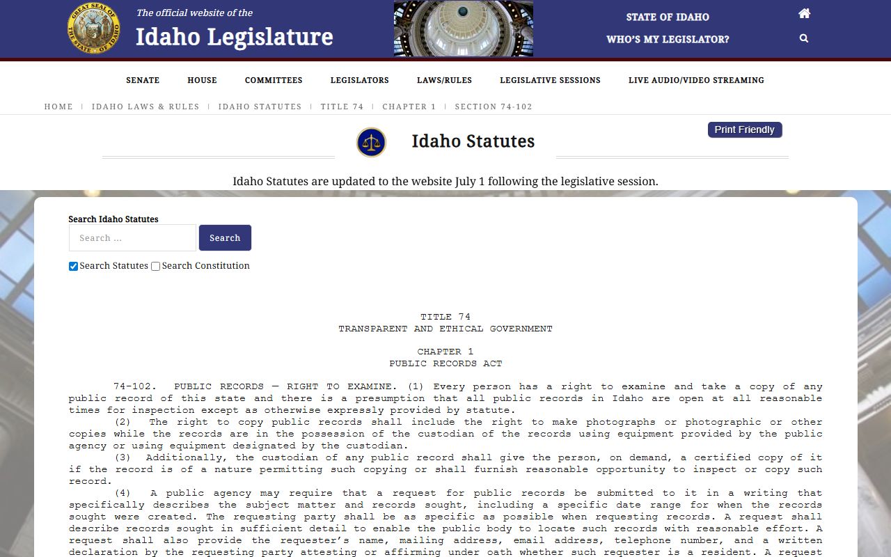 Twin Falls County probate records and Idaho public records access